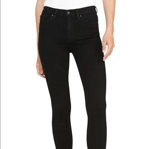 Hudson Barbara Black Super Skinny Jeans Size 30